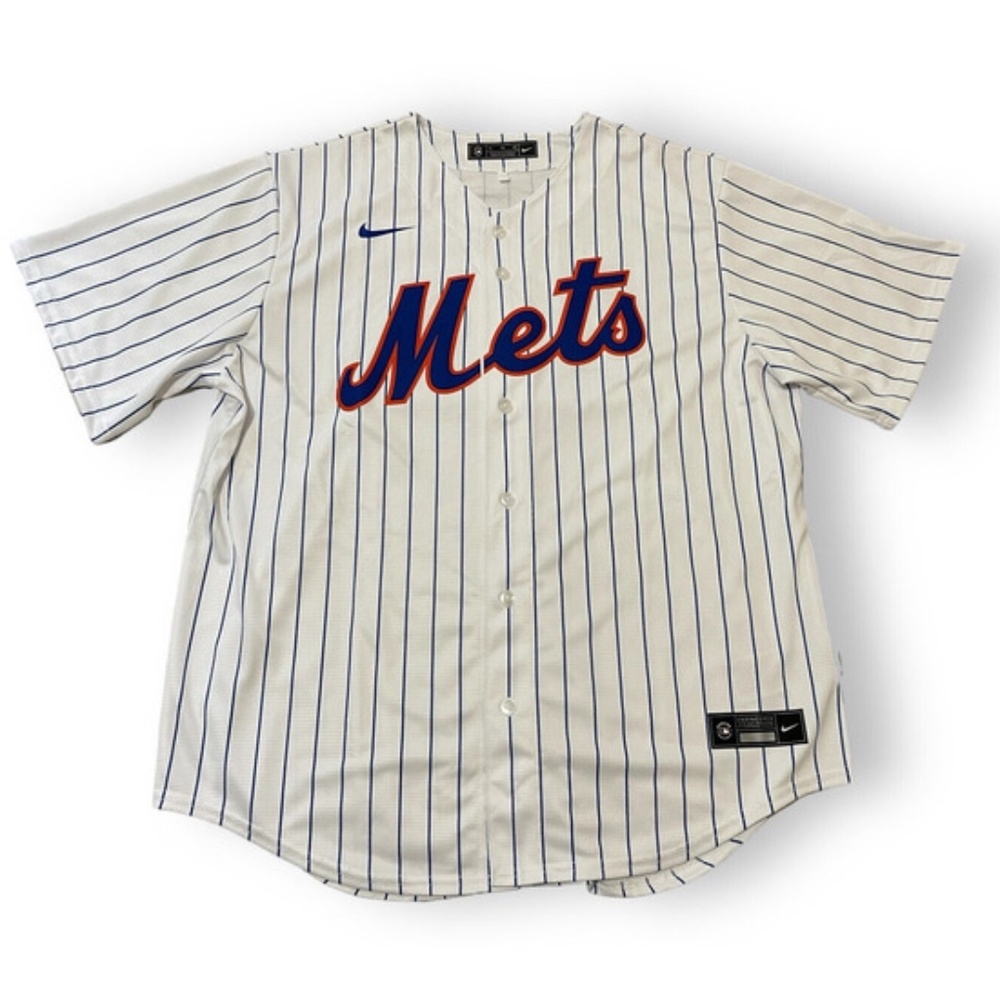 Nike New York Mets MLB Jacob De Grom Jersey (White/Blue)
